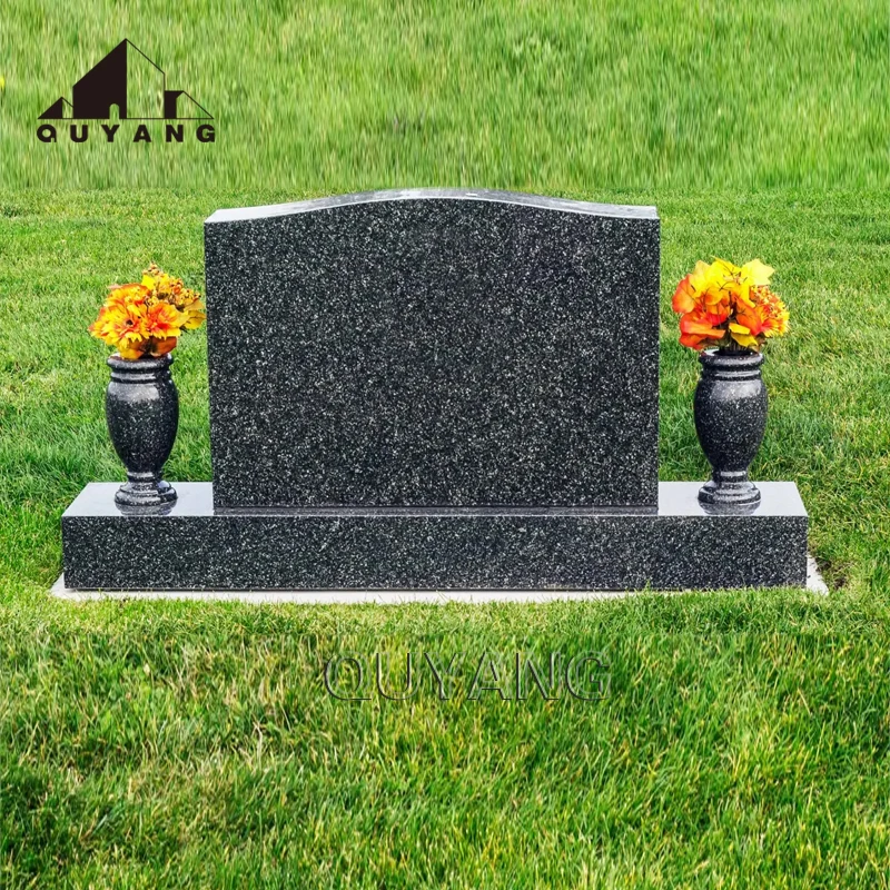 QUYANG Factory Wholesale Simple Graveyard Grave Stone Granite Marble Cemetery Tombstone Monument