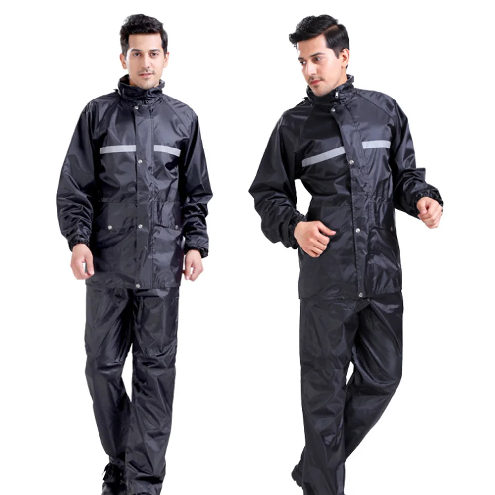 Двуслойный дождевик для работы ветрозащитное пальто с большой шапкой уличный