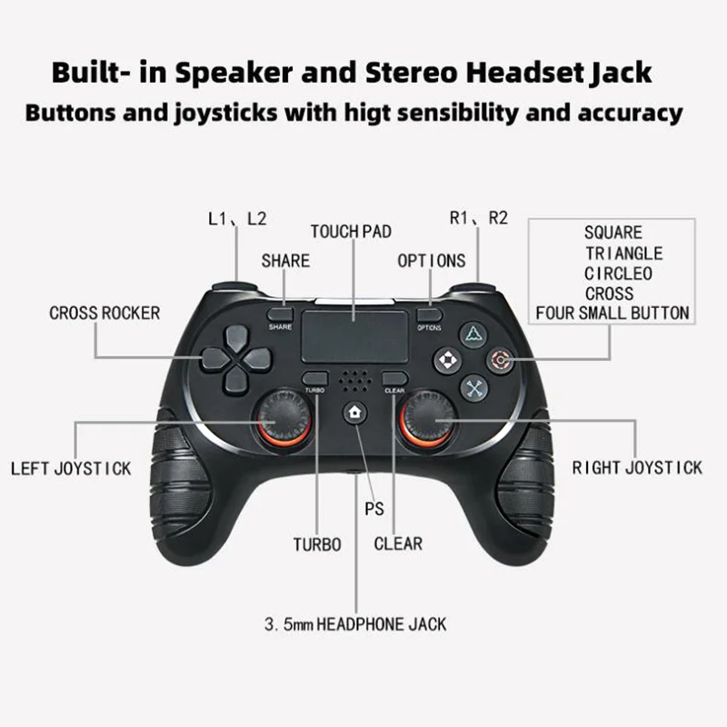 Factory Supply  wireless controller gamepad joysticks for sony playstation 4