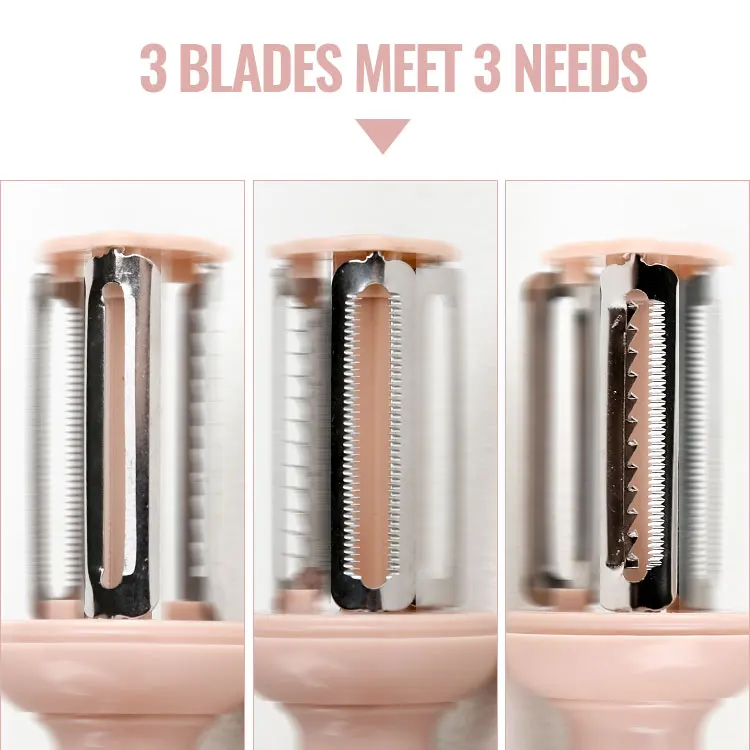 Gloway New Arrival Ginger Garlic Press Grater Peeling Knife 3 in 1 Fruit and Vegetable Peeler Multifunctional Vegetable Grater