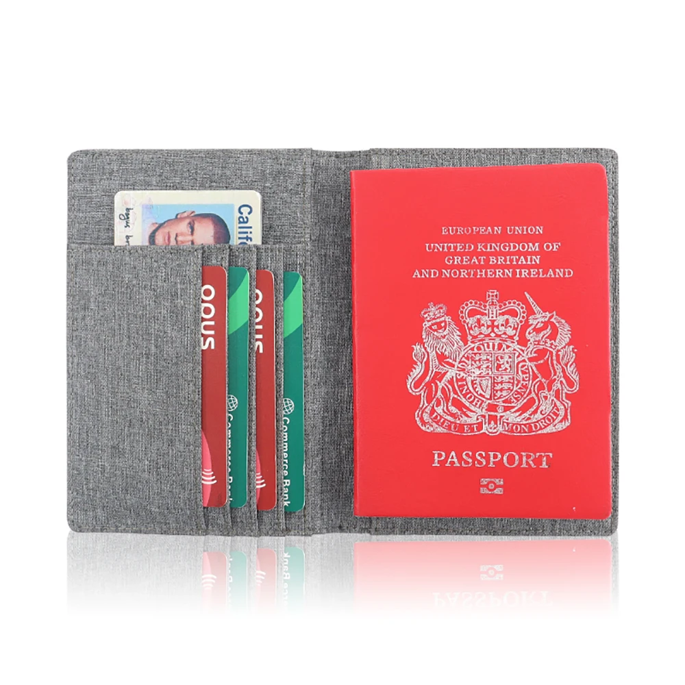 Wholesale Custom leather Cover  Card Holder Wallet Case Passport Holder