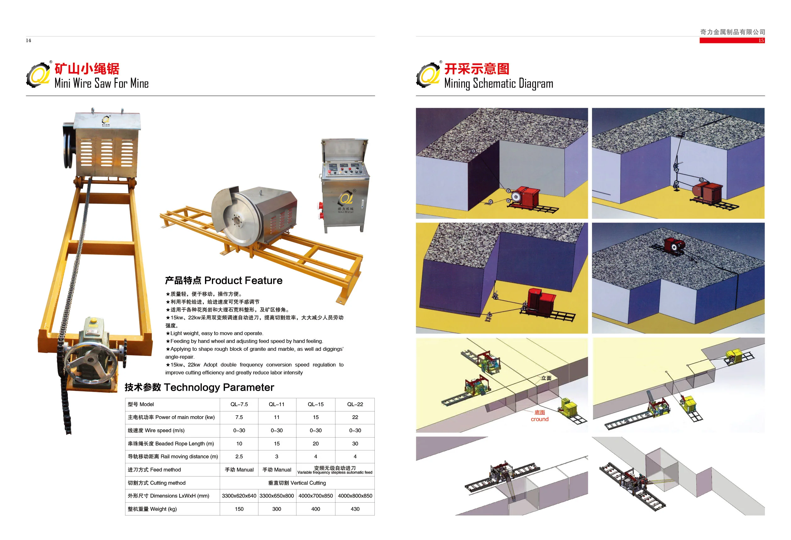 Professional manufacturer mine small rope saw