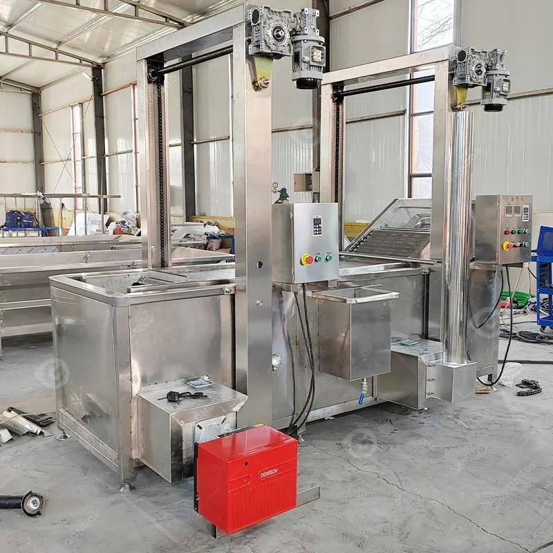 Automatic Freidora Continua De Snack Onion Fryer Large Peanut Sausage Fry Machine Fried Chicken Production