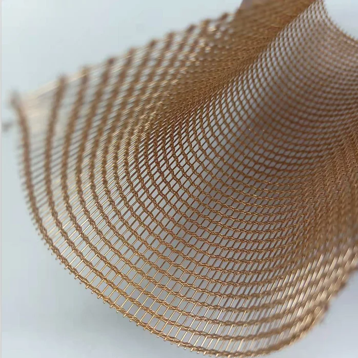 Stainless steel architectural mesh for decorative ceiling