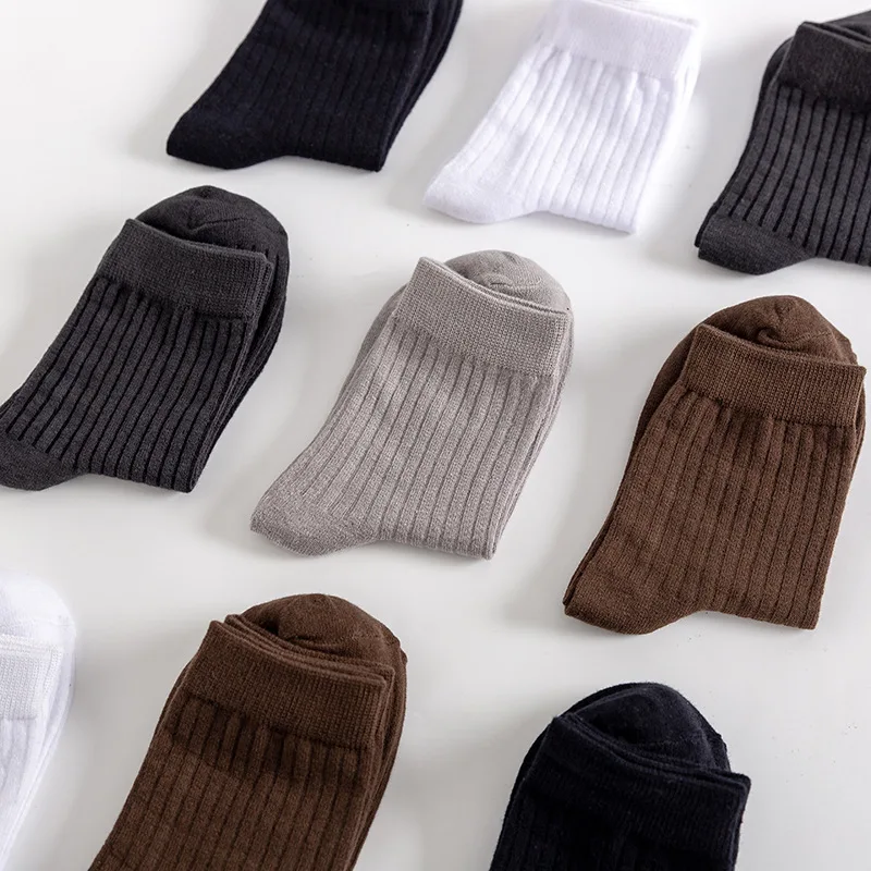 Носки мужские из чистого хлопка, впитывающие пот, в средней упаковке