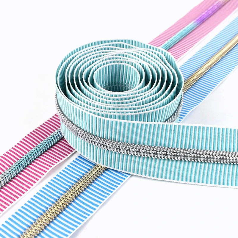 Meetee ZA900 5# DIY Garment Sewing Accessories Bag Backpack Luggage Zips Plastic Zippers Nylon Stripe Zipper Tapes