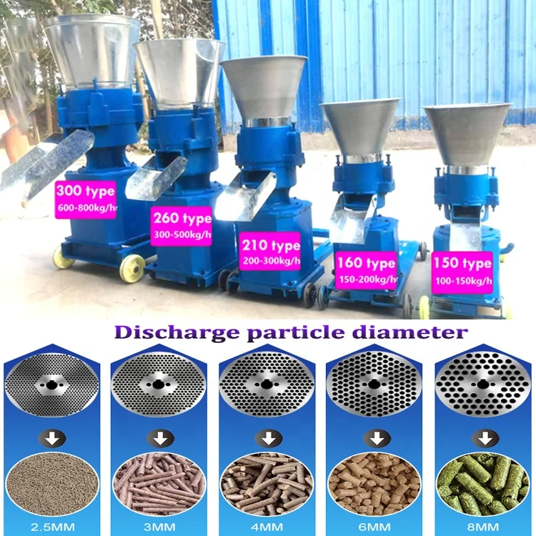 Three phases 380V Biomass pellet maker extruder sawdust combustible flammable ignitable flat die wood chip pellet making machine