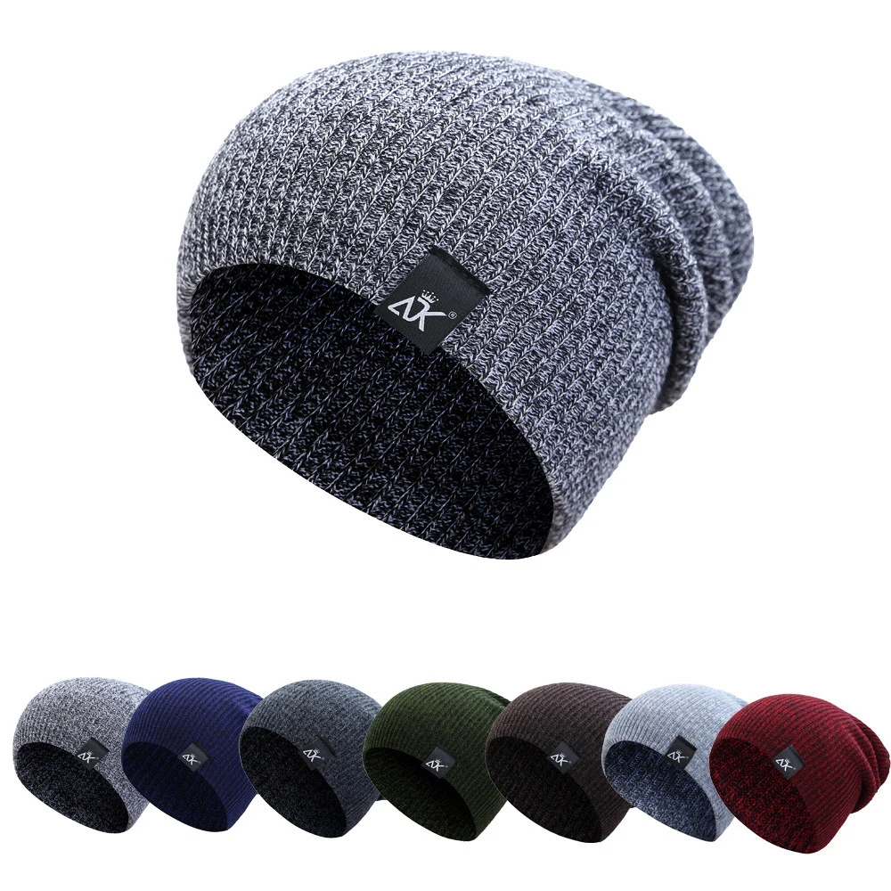 Winter Hats for Woman Warm Beanies Men stripe Knitted Hat wholesale Caps