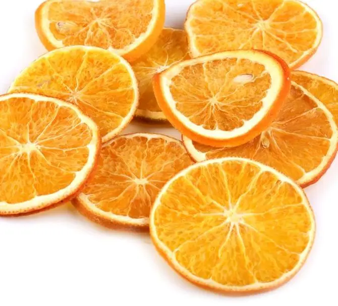 vacuum freeze dried orange slices