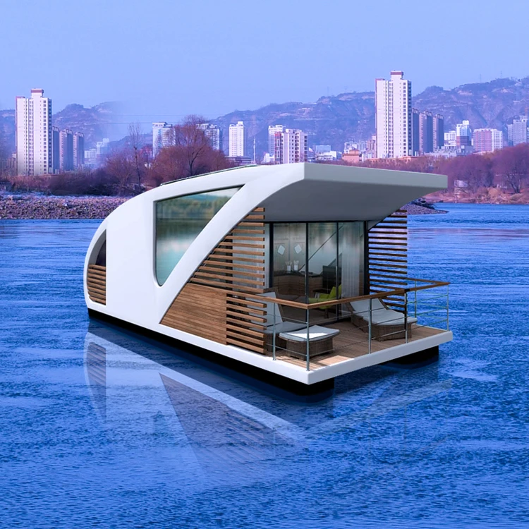 Modern Mobile Home On The Water Modular Home Small Floating Homes Tiny House Boat Floating Hotel Houseboat Pontoon Boathouse