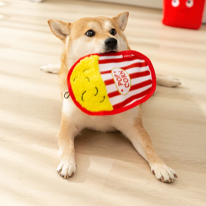 Fast Shipping Wholesale Manufacturer Fleece Durable Pet Toys Squeaky Crinkle Plush Indestructible Soft Interactive Dog Chew Toy