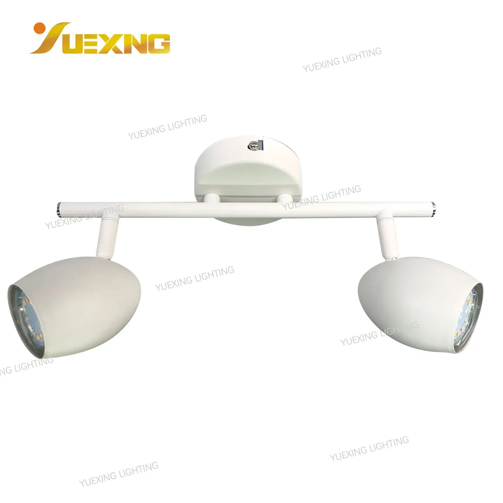 Double  Four head led ceiling home spot round shaped halogen ip20 market spot bar lamp