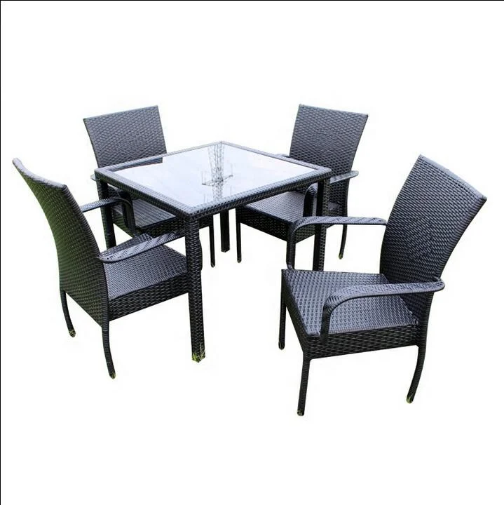 Garden Rattan Chair five-piece set, high-grade outdoor dining table and dining chair oval Z562