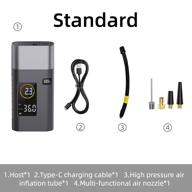 Light Weight Portable 12v Air Compressor Car Tyre Inflator Mini Tire Inflators Inflatable Pump With Led Light