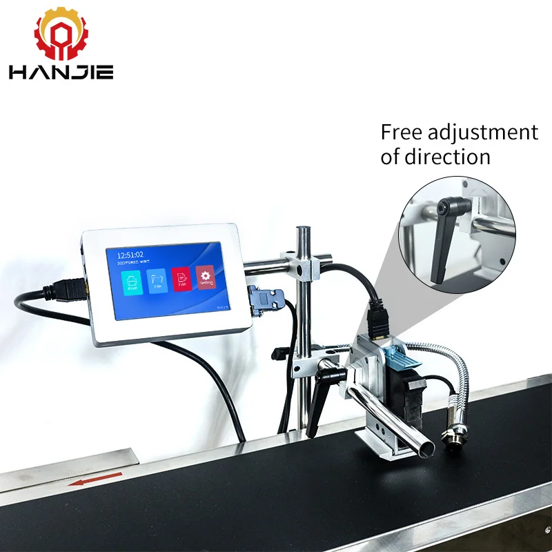 High Speed TIJ Online Touch Screen 5 inch Inkjet Printers for Batch Coding Expiry Date Logo Printing