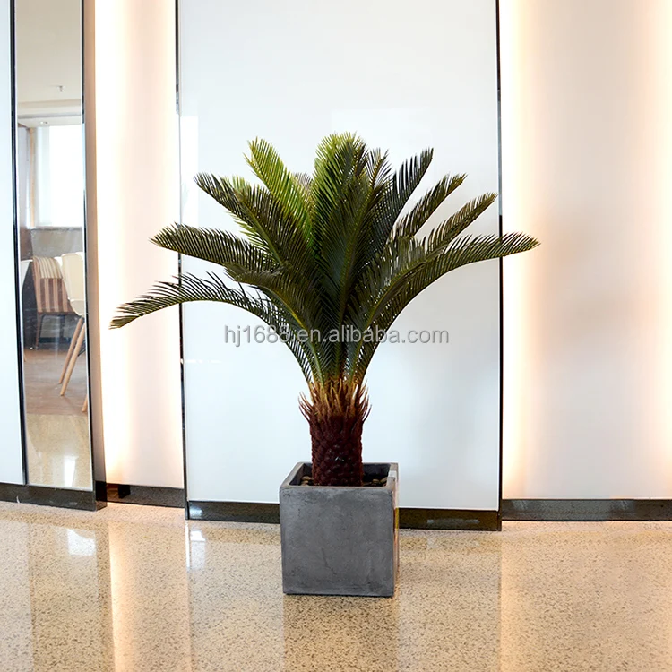 Factory Cheap Price Fake Cycas Revoluta Albero Foglie Faux Cycad Indoor Houseplant Artificial Sago Palm Trees For Outdoor Decor