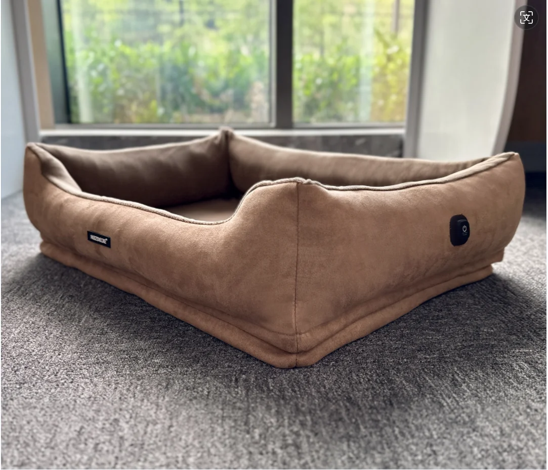 Super soft cotton deer skin velvet latex pad Bluetooth control switch carbon nanotube film heating pet bed