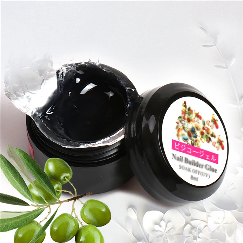 Beauty Nail Jewelry Transparent Sticky Diamond Glue 8ML Metal Diamond Inset Strong Stick without Nail Injury Easy Manicure