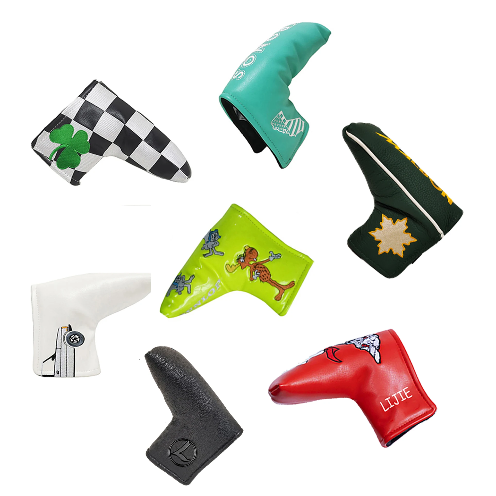 Manufacturer OEM Leather Golf Headcover Driver Wood Golf Head Cover Barrel Tube Style 460cc Embroidery Printed Golf Club Cover