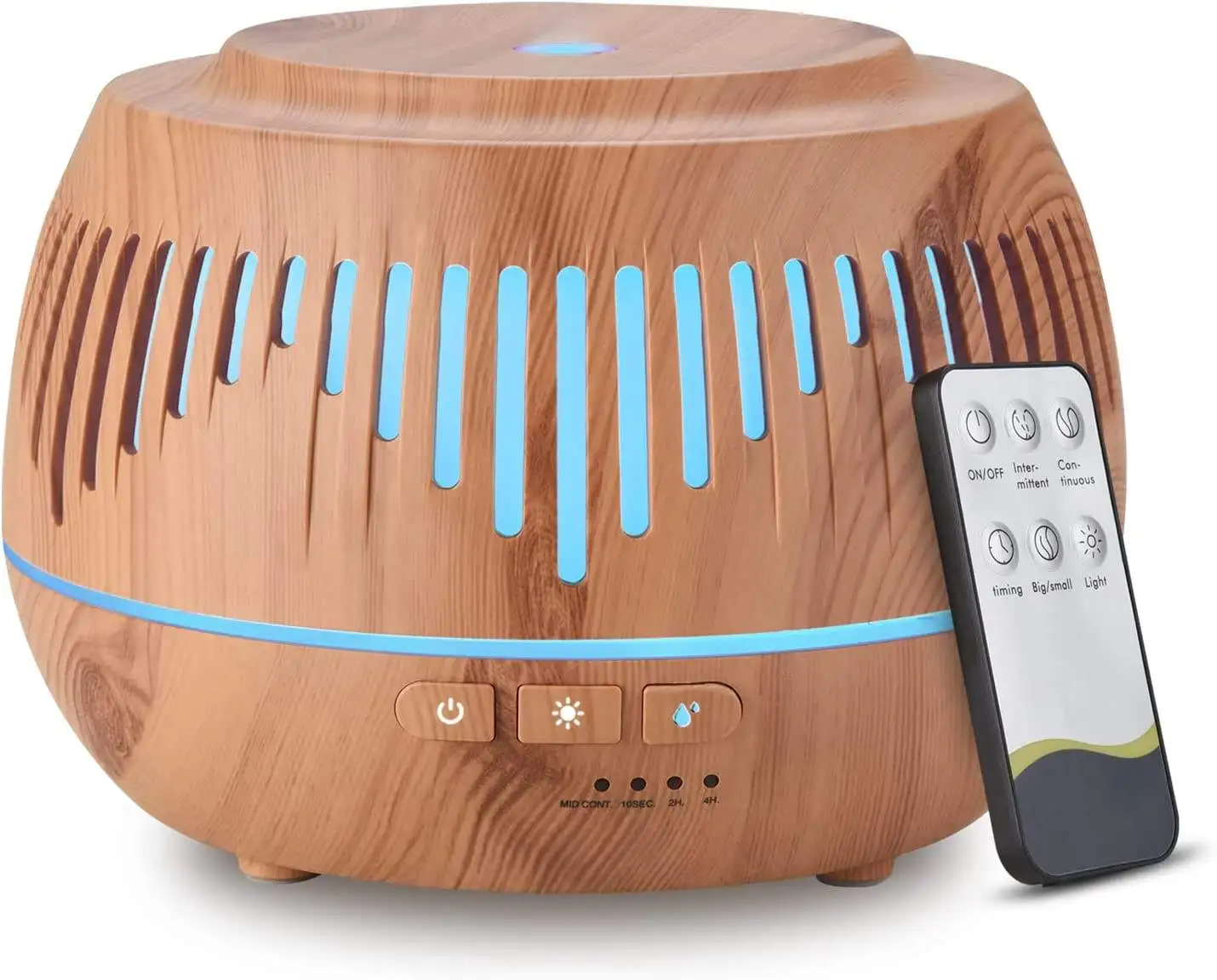 2023 500 мл ультразвуковой аромадиффузор древесный зернистый воздушный испаритель пульт дистанционного управления распылители холодного тумана для спальни