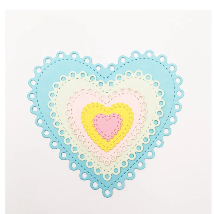 die cut metal heart