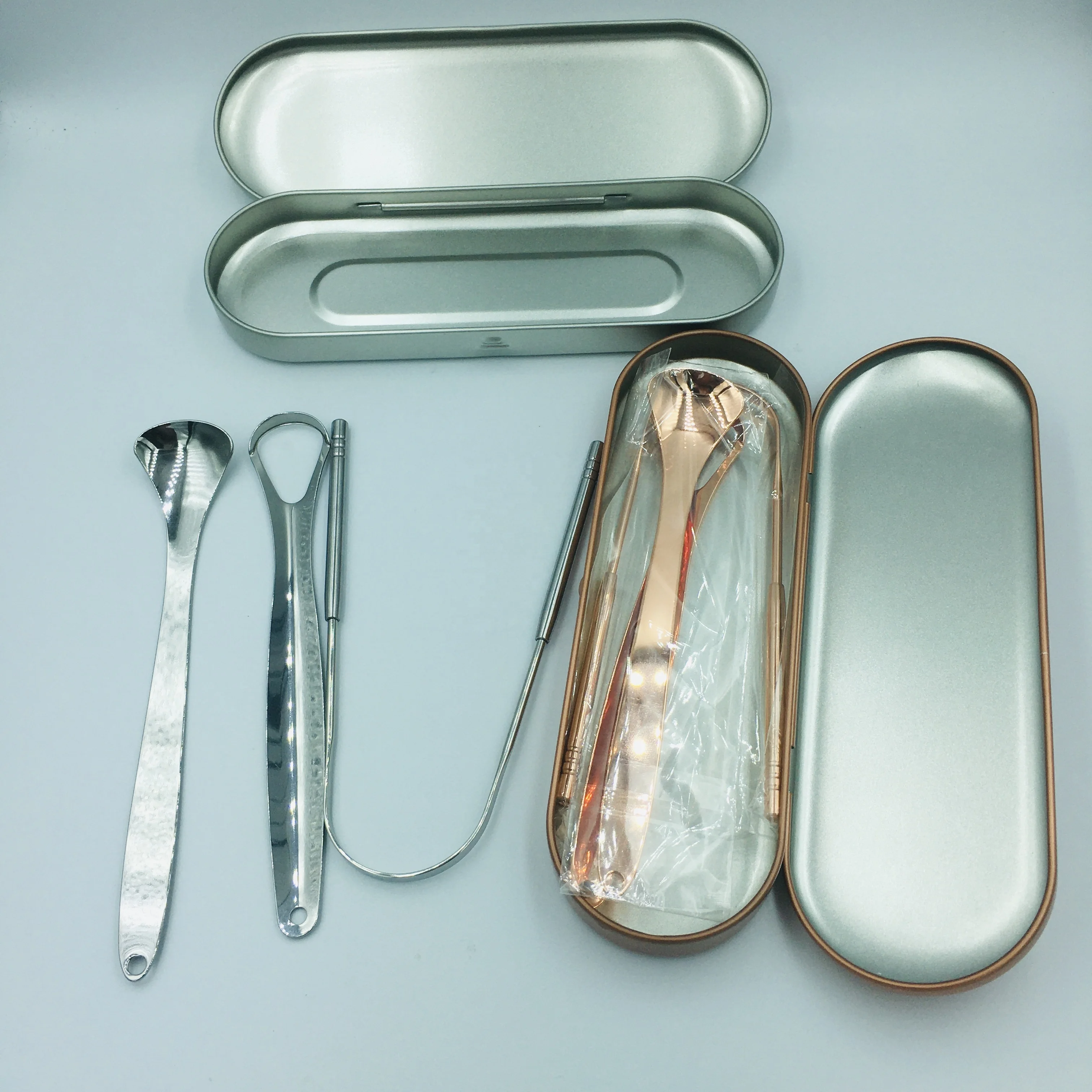 100% 304 Stainless Steel Tongue Medical Grade Healthy Oral Care Adults Kids Tongue Cleaners