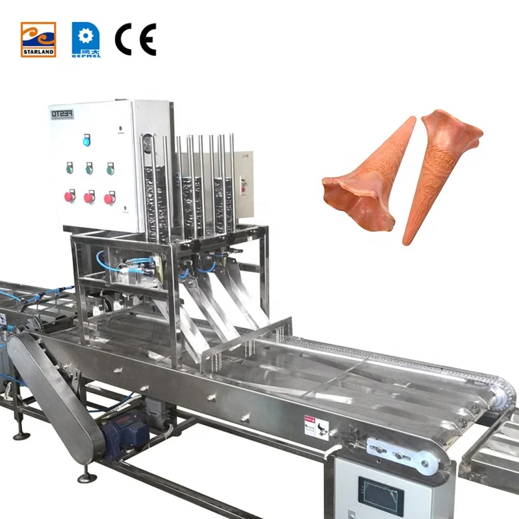 Guangzhou Factory automatic Waffle Icecream Cone Maker / Thin Cake Wafer Biscuit Ice Cream Cone Making Machine