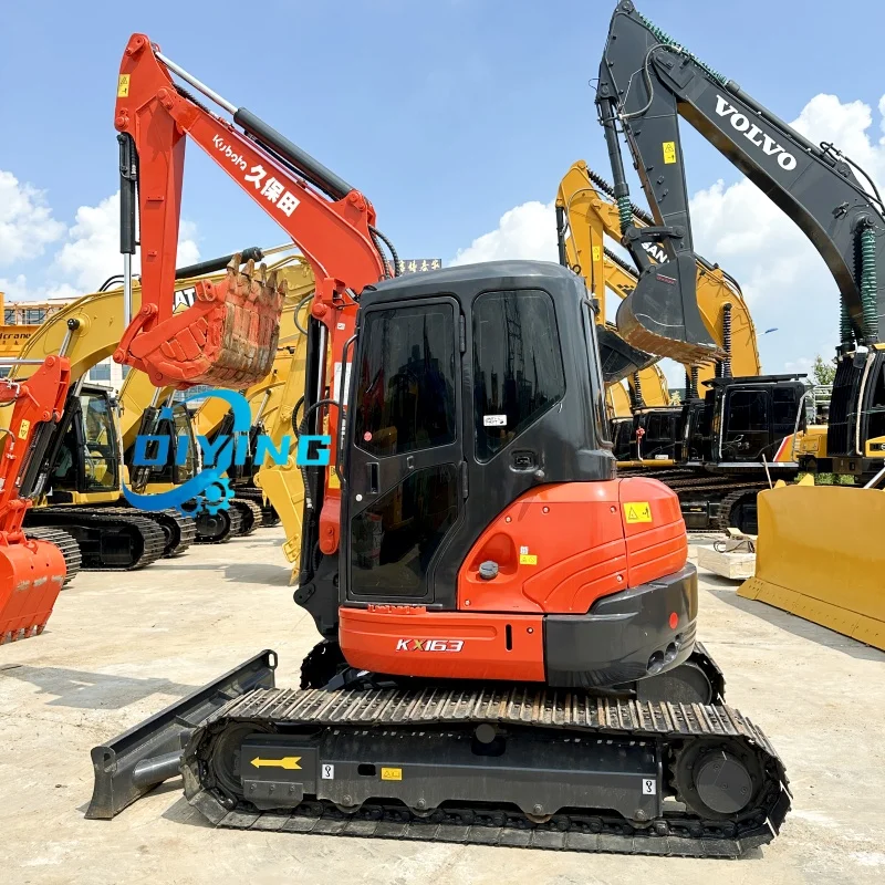 Используется оригинальный Kubota гидравлический гусеничный экскаватор KX163 KX165 KX183 Подержанный Средний по хорошей цене