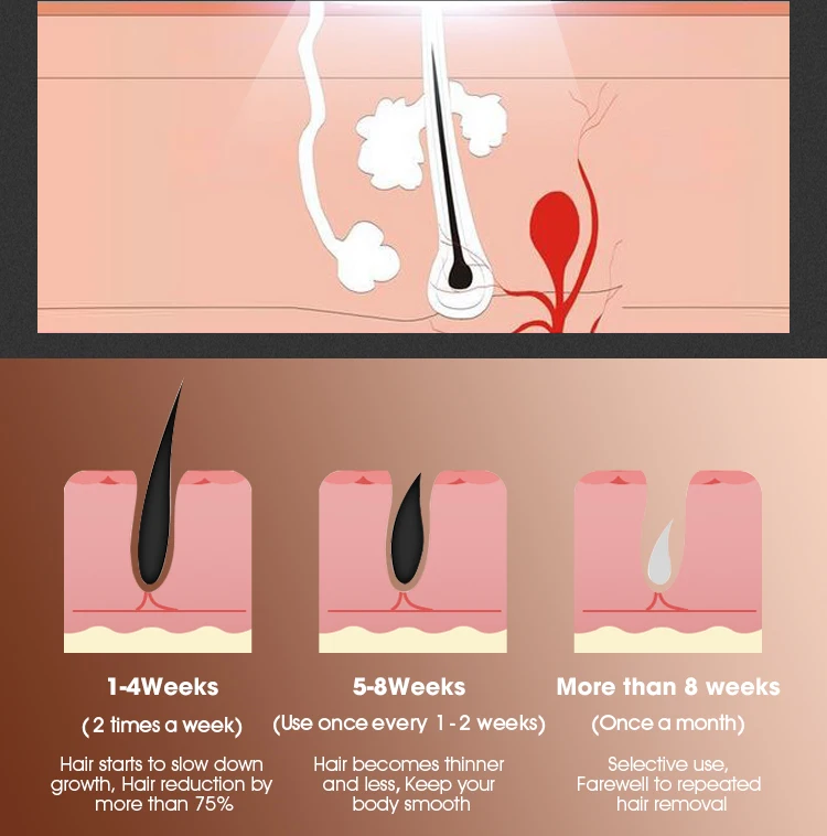 Factory Portable Lazer Facial Face Removal  Epilator painless bikini women electric epilator