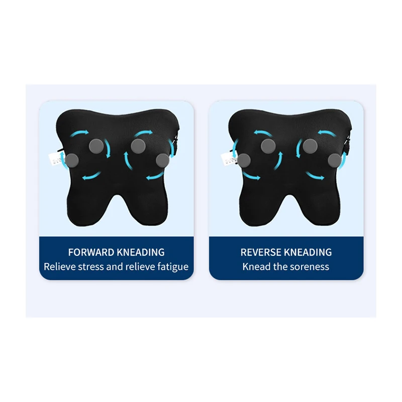 LICHANG Infrared Large Area Shiatsu Back Massage Pillow Waist Heating Electric 4 Nodes Deep Kneading Massage Pillow