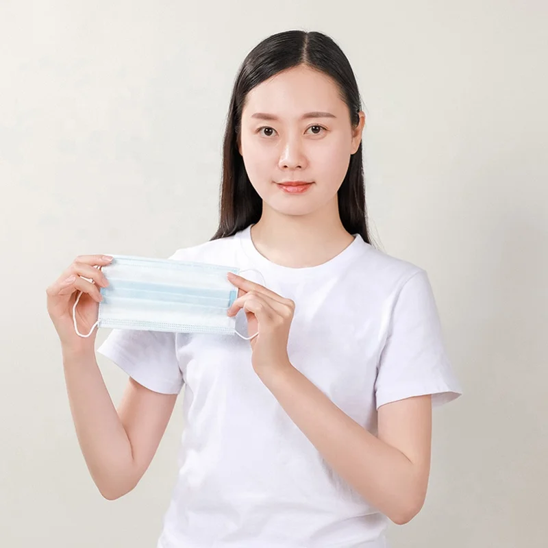 
More than 60 countries use Aicare Company 3 layer disposable face mask medical faces mask with earloops 