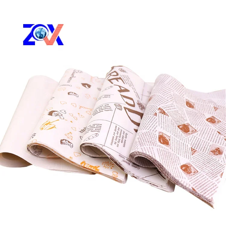 
Packaging Wrapping Greaseproof Paper Custom Logo Burger Paper Food Grade Paper Wood Pulp Offset Printing Carton Packing Virgin 