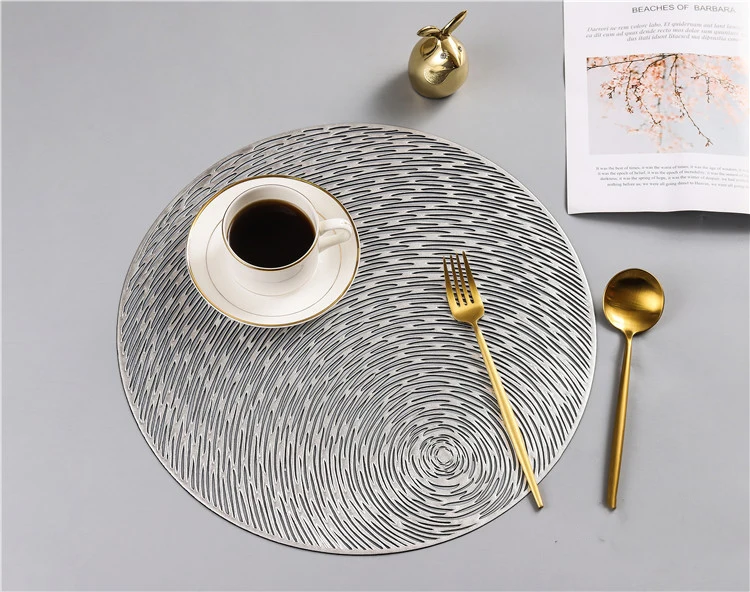 waterproof metallic pvc vinyl placemats