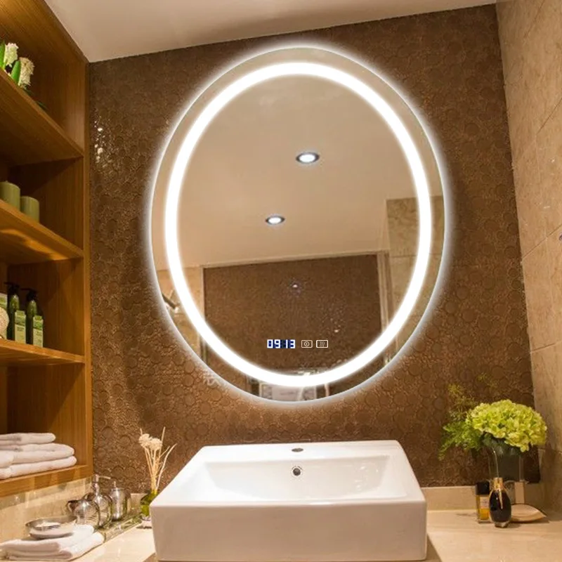 JITAI Custom-made Bathroom led backlit lighted mirror bathroom circle mirror led light bathroom mirror