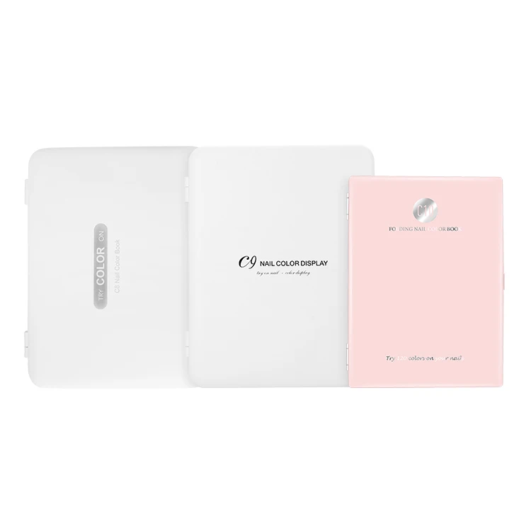 120 Colors Nail Polish Sample Display Book with Free Tips Nail Swatch Charging Book