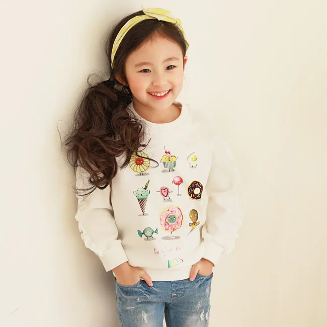 Online Shop China Children New Korean Design Elegant Ruffle Side Blouse