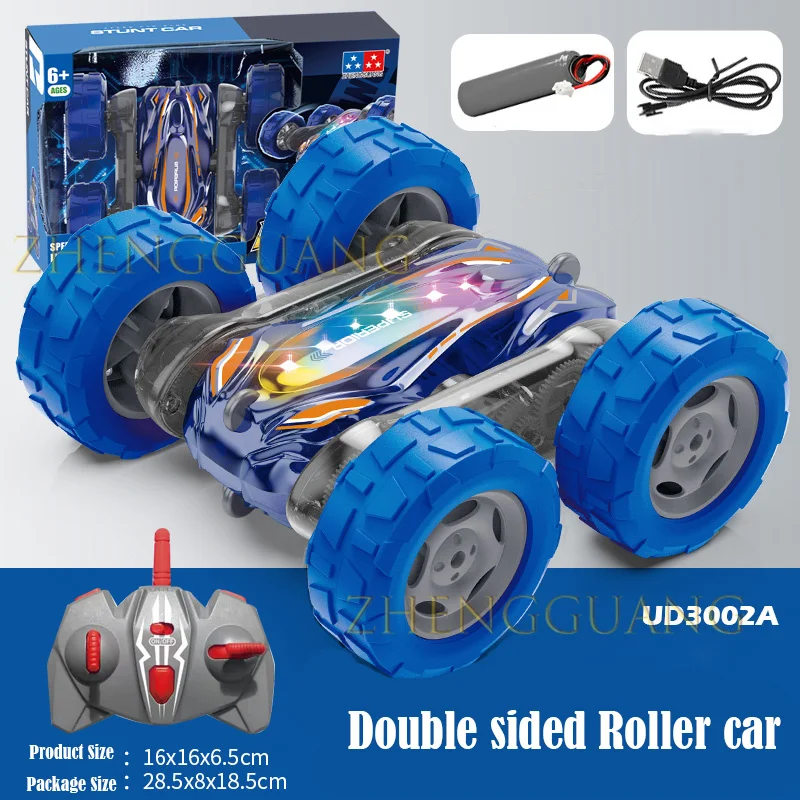 Zhengguang Toys 2024 4WD 2.4Ghz Double Sided 360 Degrees Rotating RC Car with Lights and Music Remote Control Car toys