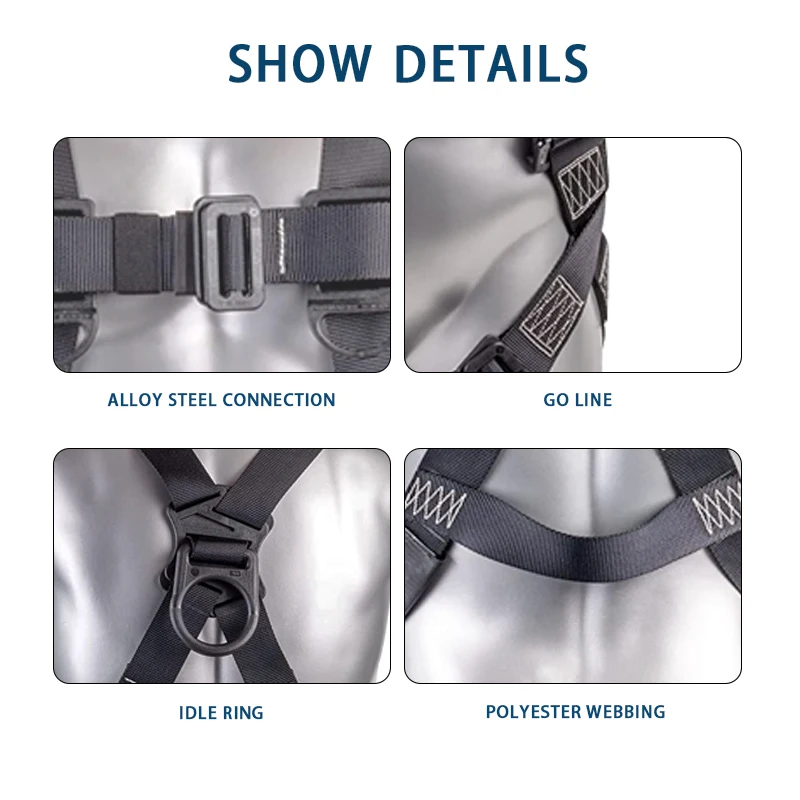 Fall arrest with D ring 6 point adjustable Ultralight system Full body harness