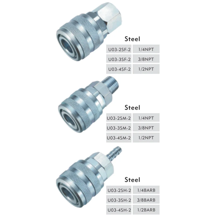 USA ARO TYPE 1/4' BODY, Brass/Steel Coupling Pneumatic fitting Quick Coupling,Hose Coupling Air Plug 8mm Air hose Brab