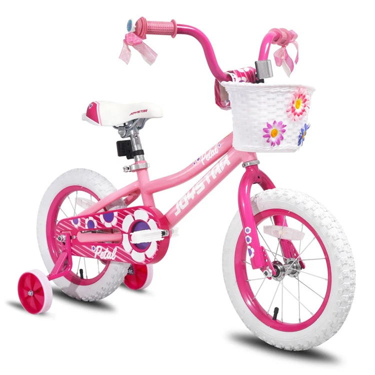 JOYKIE оптовая продажа на заказ 12 14 16 дюймов розовый велосипед для девочек с корзиной и тренировочными