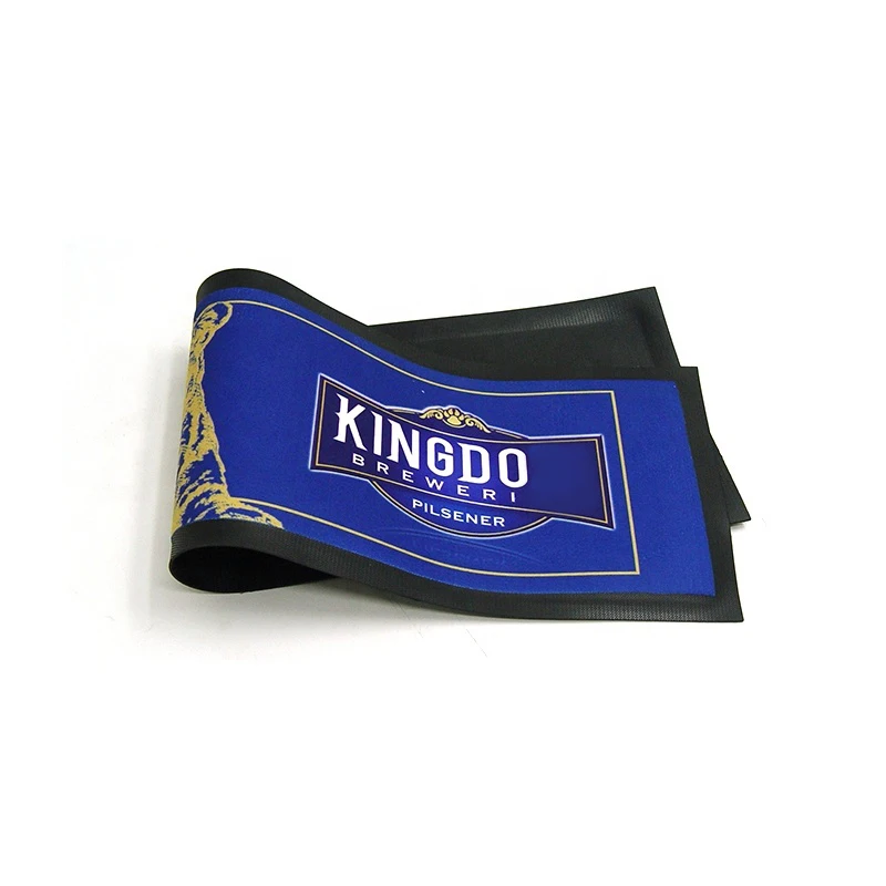 2024 New Eco-Friendly Bar Accessories Non-Stick PVC Bar Service Mats Anti-Slip Rubber Rail Mat Cheap Bar Runner Drinkware