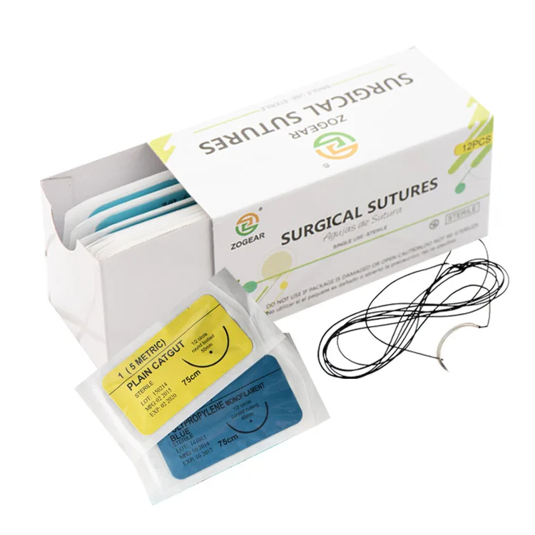 BD004 ZOGEAR sterile suture surgical needles with thread