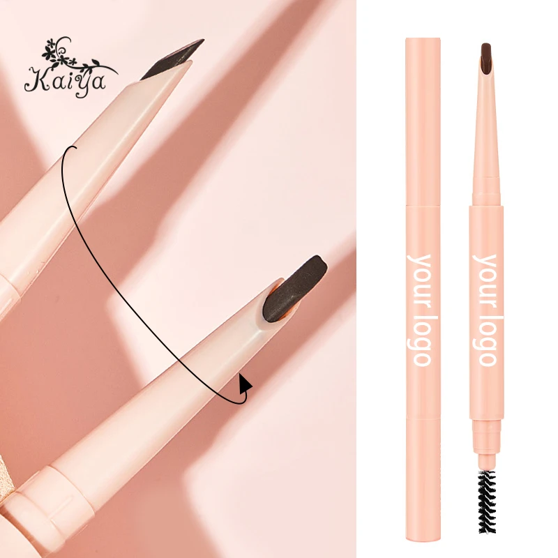 High Quality Eye Makeup Vegan Brow Pen Waterproof Lapiz de cejas Crayon a sourcils Retractable Slanted Flat Nib Eyebrow Pencil
