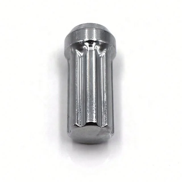 
Hub M12x1.25 M12*1.25 Chrome Nuts Locks Locking With 6 Tyre Auto Trimax Black Car Weel Round Spline Steel Nut Wheel Lug Lock 