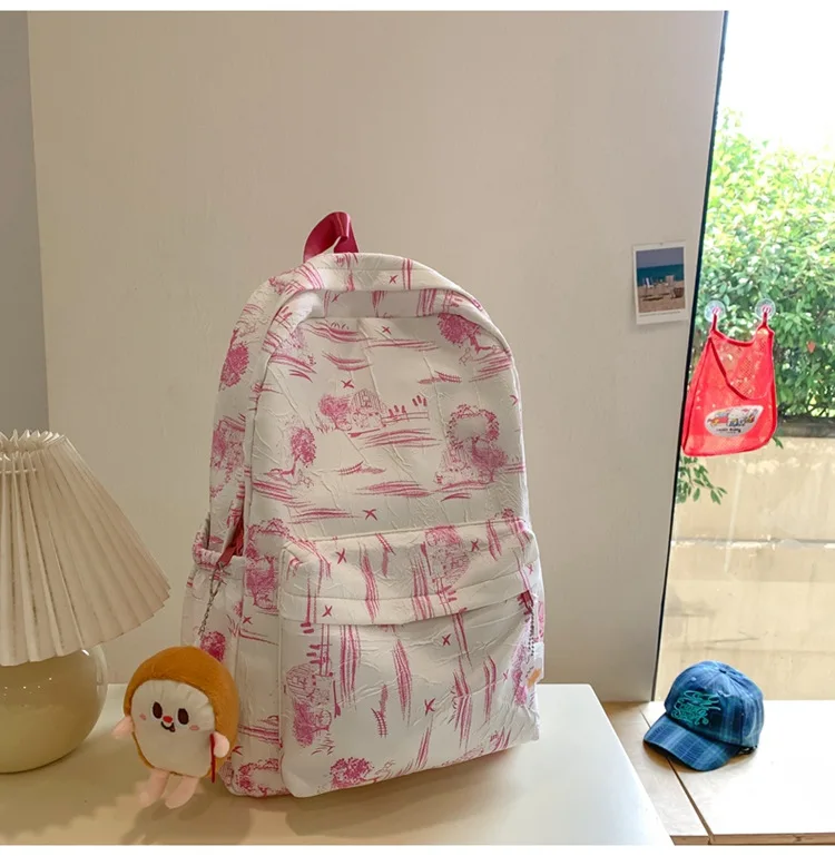 Autumn New Niche High Aesthetic College Style Versatile Student Backpack Ins Chinese Fresh