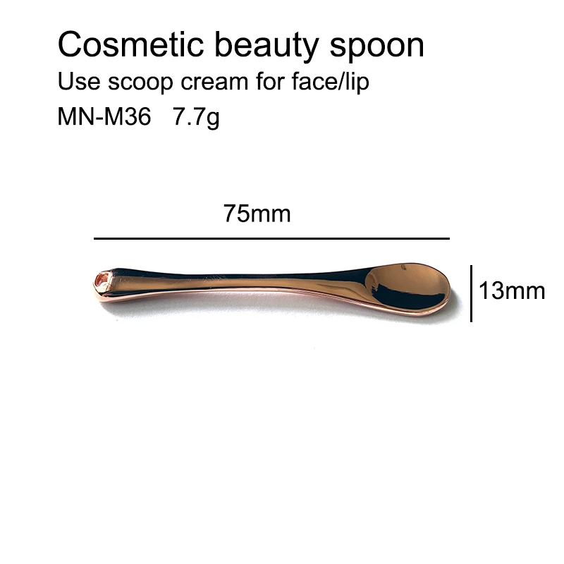 2022 Hot Selling Cosmetic Stick Little Spoon For Cosmetic Mini rose gold Spatula Cosmetic Cream Spoon