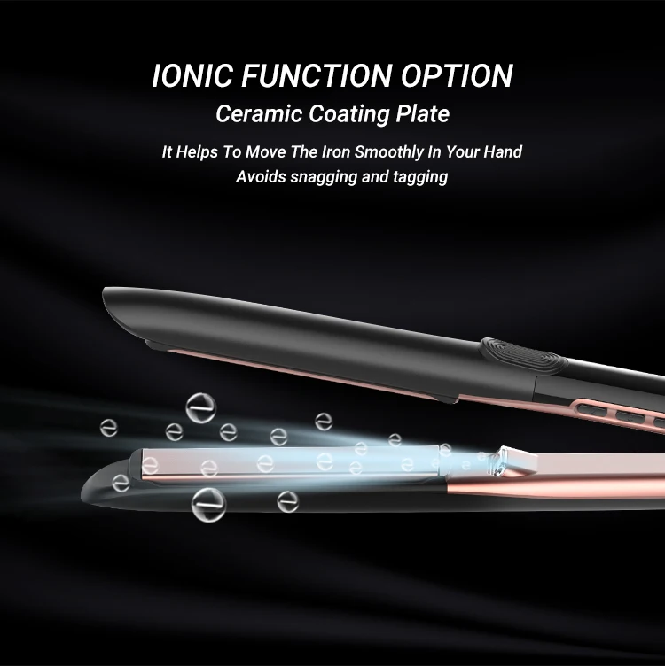 Professional High Temperature 480 500 Degrees 1 Inch Titanium Ceramic Flat Iron Negative Ion Vibration Hair Straightener