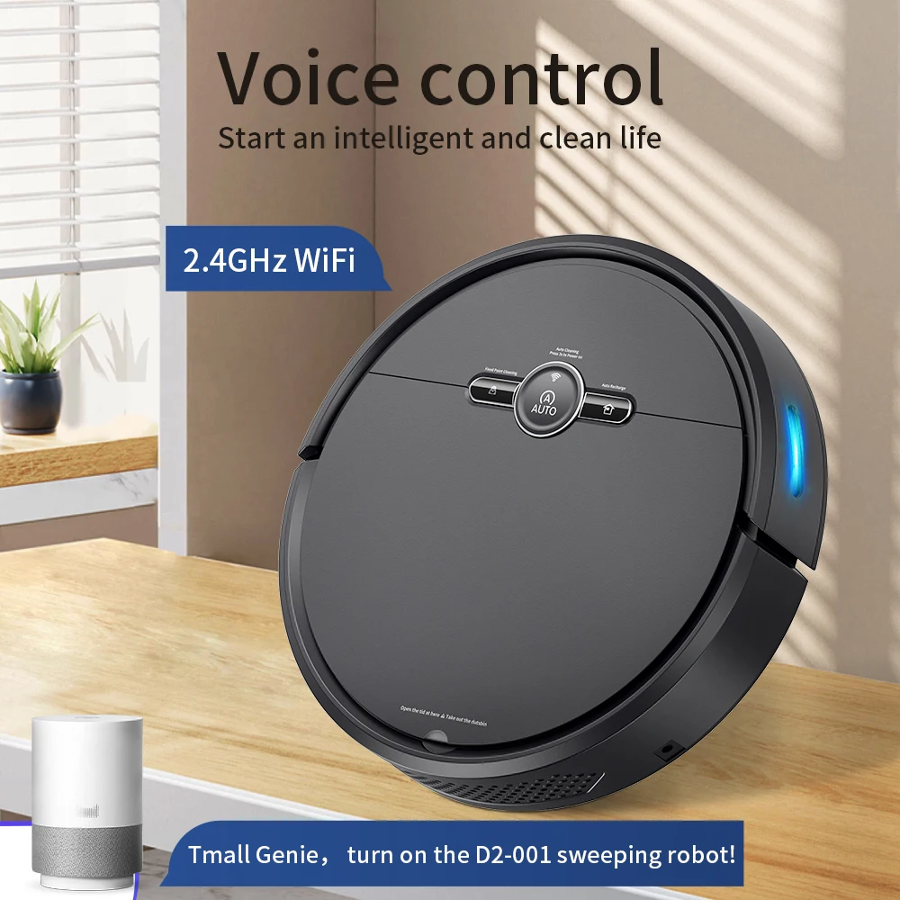 Robot Vacuum Cleaner with  APP Voice Remote Control Automatic Self-Charging Scheduled Cleaning Ideal for Pet Hair Hard Floor