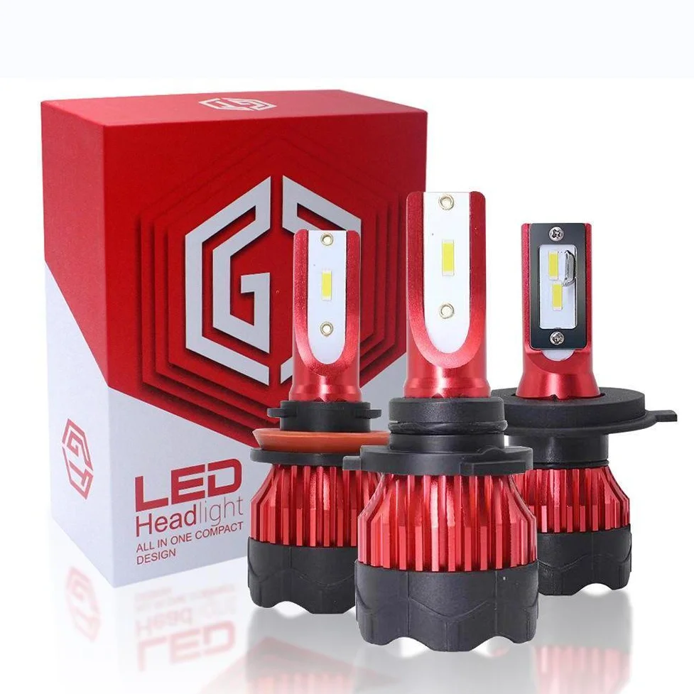Factory hot sell car head lights  c6 h1 h3 h7 cob led h4 3800lm auto h1 led headlight bulb for car