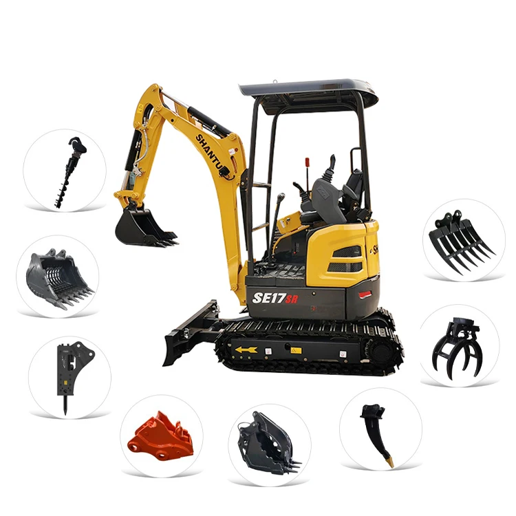 China Shantui CE High-precision Pilot Operation SE17SR 1.8 Ton Small Digger Machine Hydraulic Mini Crawler Excavator India Price
